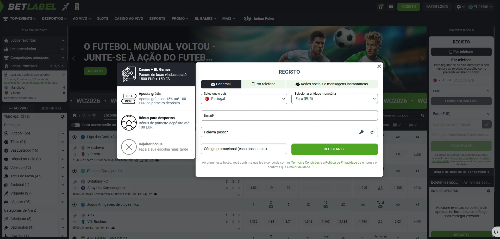 Cadastro no BetLabel Casino Brasil &mdash; como resgatar o b&ocirc;nus de boas-vindas